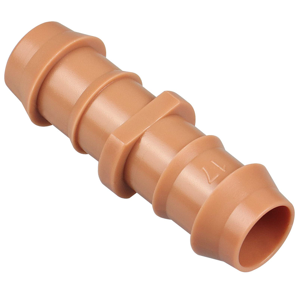 Gardrip drip irrigation barbed coupling shown for secure, leak-free connections.