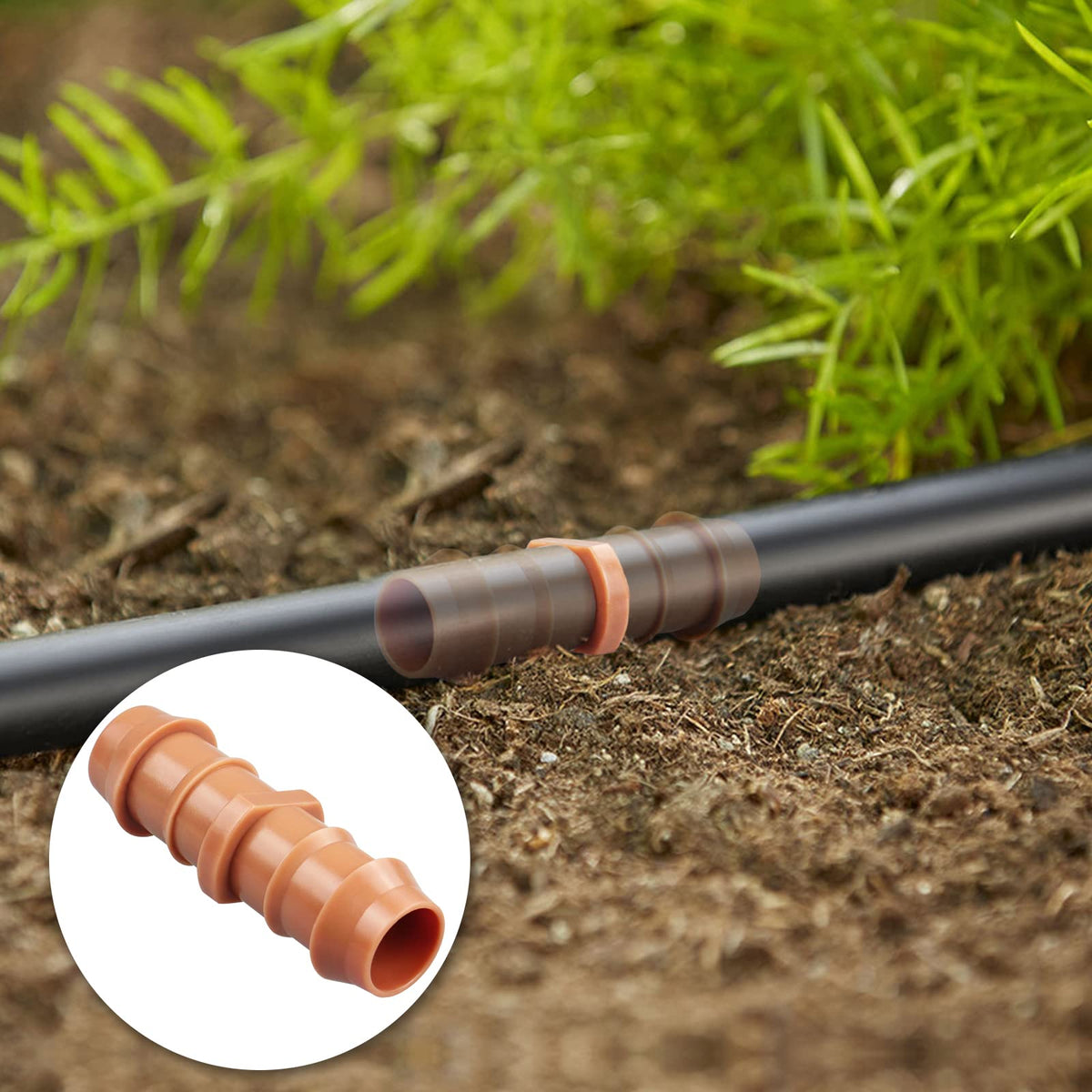 Gardrip easy push-in installation illustrates tool-free setup for quick repairs.