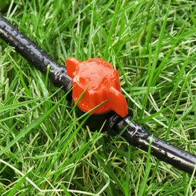 Gardrip garden irrigation setup demonstrates compatibility with beds, lawns and planters.