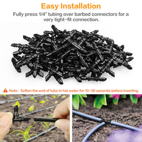Gardrip leak-proof barbed tee ensures secure tubing without leaks.