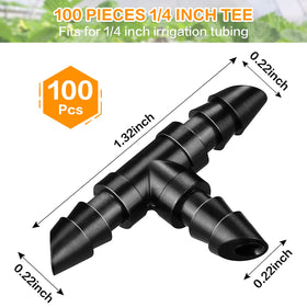 Gardrip 1/4-inch tee installation for quick, tool-free setup.