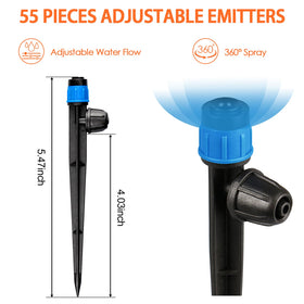 Gardrip universal vortex sprayer delivers even coverage on 1/4-inch tubing