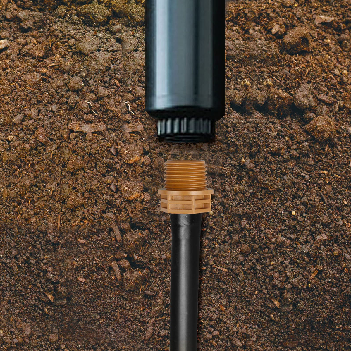 Gardrip wide-application adapter fits drip and misting setups.