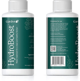 Gardyn HydroBoost reservoir mixing in clear water; keeps nutrient balance stable.
