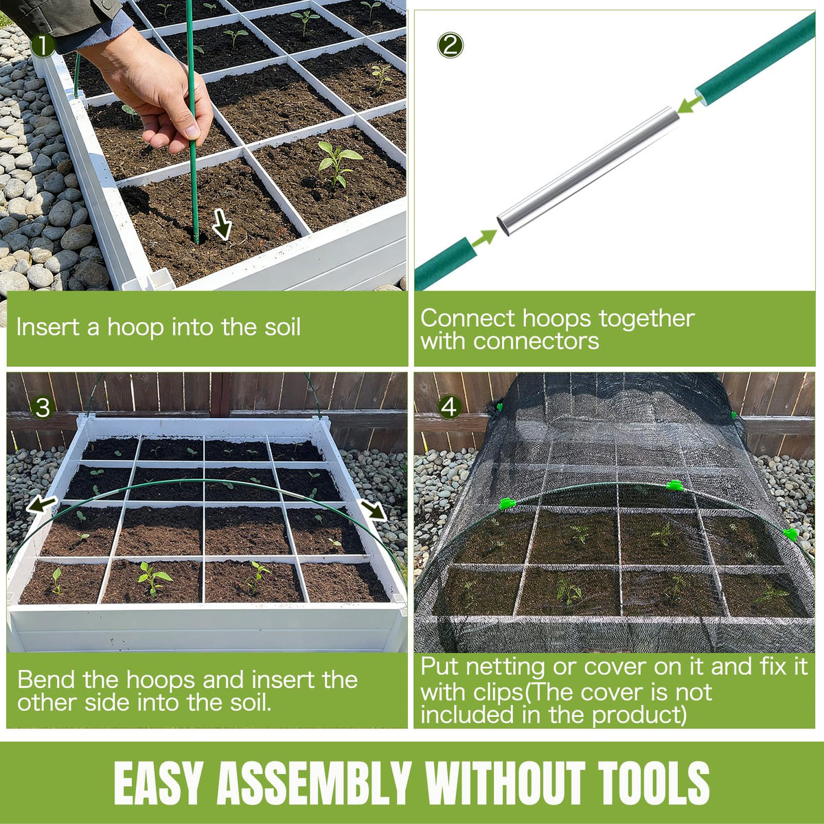 Gardynex 72-piece clip-set packaging for larger gardens