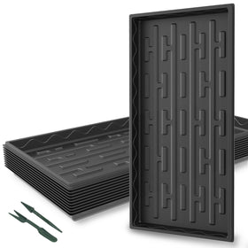 Gardzen 1020 growing trays top view showing stackable design for easy storage and transport
