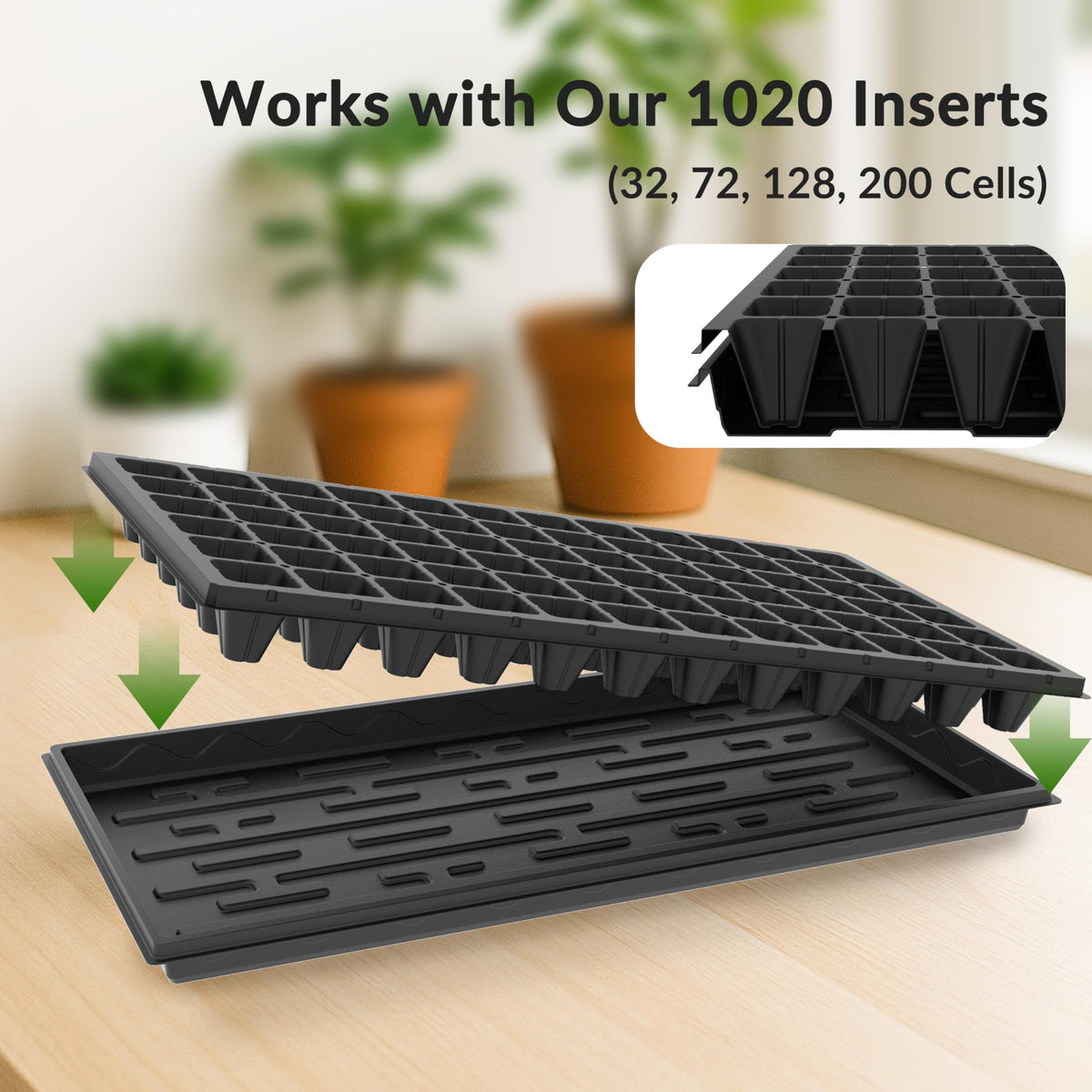 Gardzen 1020 trays easy to clean and stack for neat storage