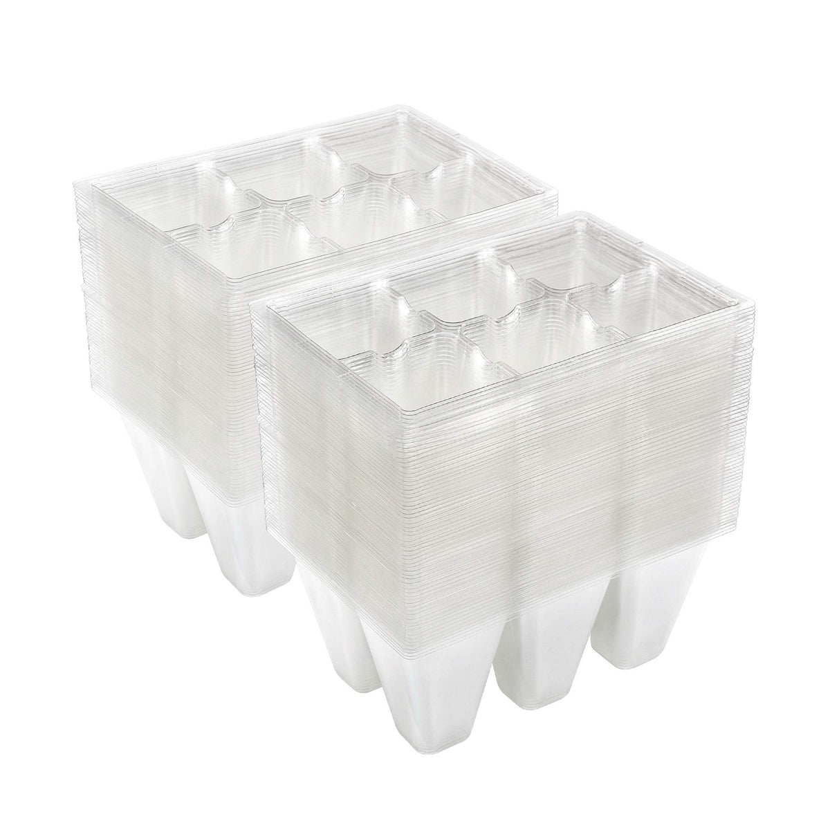 Gardzen 120-pack six-cell seed-starting tray, clear top view for easy seed monitoring.