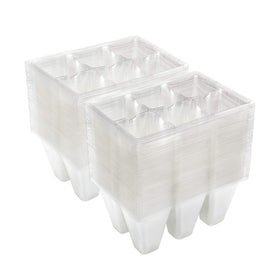 Gardzen 120-pack six-cell seed-starting tray, clear top view for easy seed monitoring.