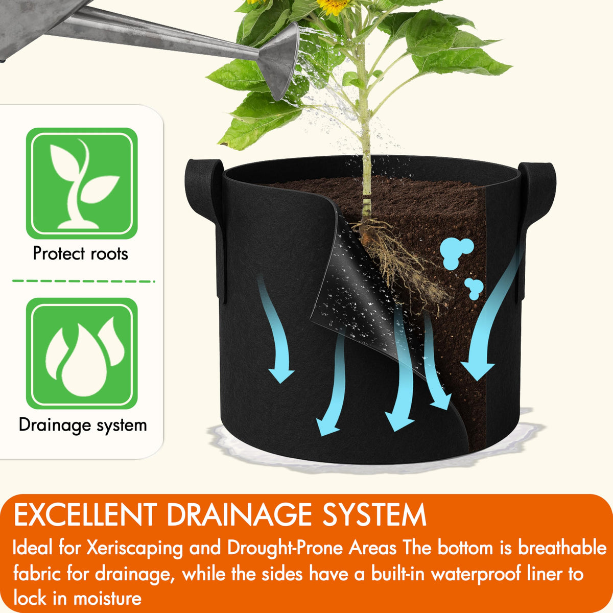 Gardzen hot climate bag ideal for patios and balconies
