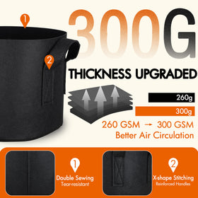 Gardzen 16in diameter by 12in height bag dimensions ideal for setups.