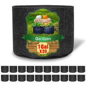 Gardzen 1-gallon nonwoven grow bag with double-stitched handles for easy transport and aerated roots.