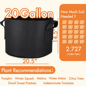 Gardzen grow bag stitching details show cross-stitch reinforcement.