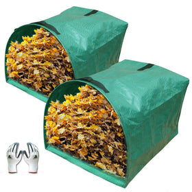 Gardzen 2-pack 53-gallon dustpan-style yard bags ready for leaves and debris.