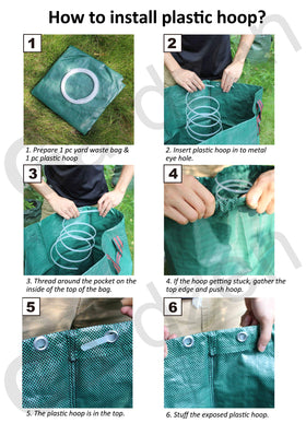 Easy-carry handle design on Gardzen bag for simple disposal