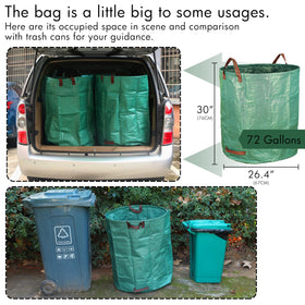 Gardzen bags folded for compact storage ready for easy setup