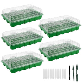 Gardzen 5-pack seed starter tray kit with 40 cells for organized seed sowing.