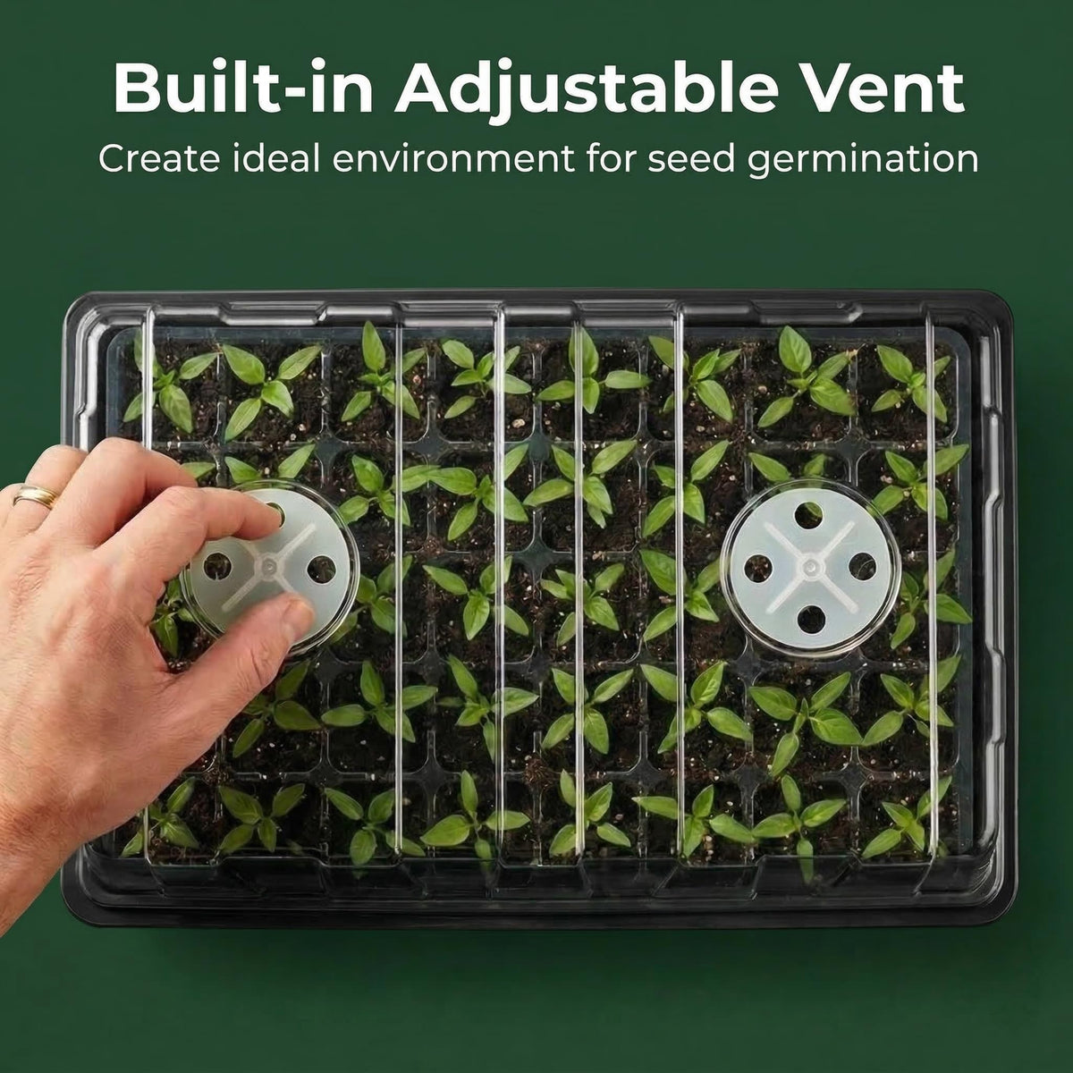Gardzen adjustable top vents improve airflow for healthy seedlings
