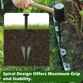 Gardzen artificial turf spikes stabilize synthetic grass for clean, lawn-like results.
