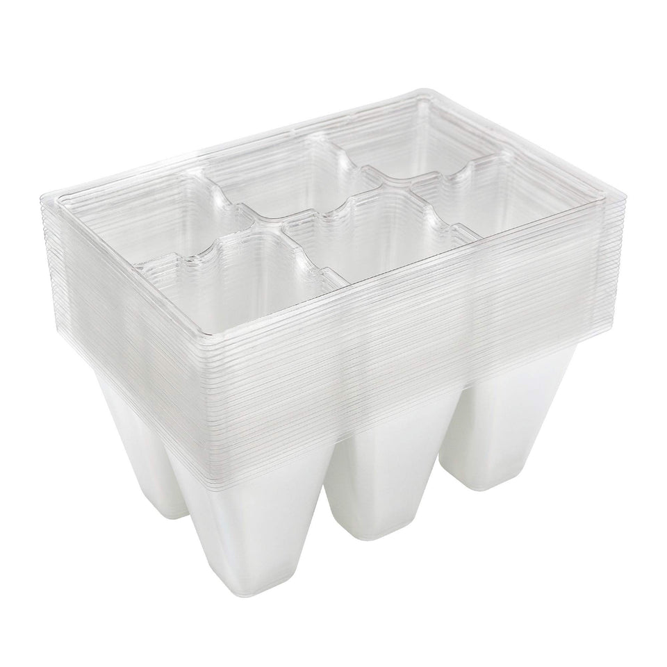 Gardzen clear 6-cell seed starting tray for easy germination monitoring