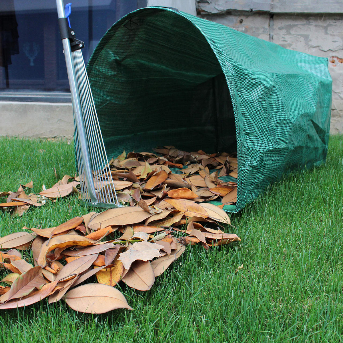 Collapsed Gardzen bags demonstrating easy storage and space-saving design.