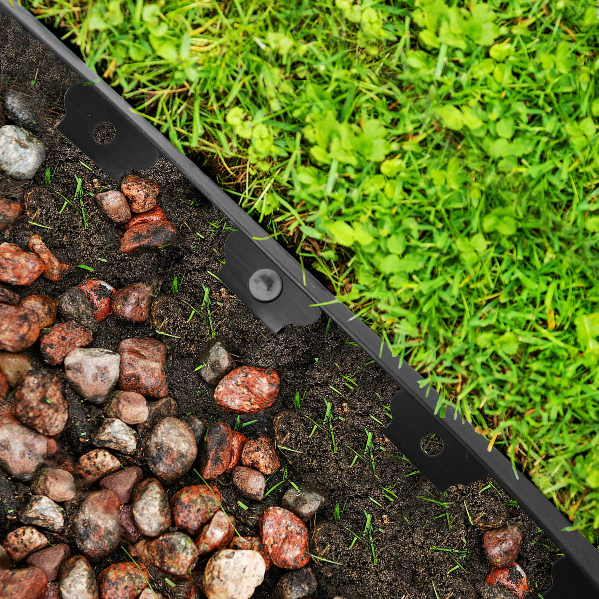 Gardzen curved border design helps create natural pathways and defined beds.