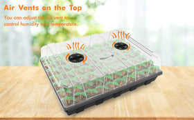 Gardzen dome and trays assembled for quick setup and reuse