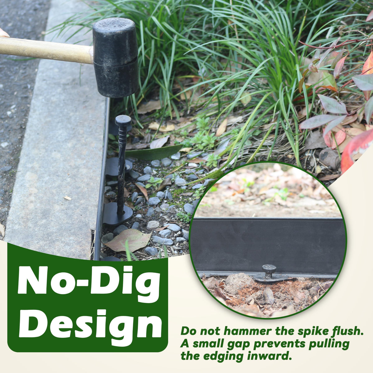 Gardzen edge border for flower beds and pathways creates clean lines.