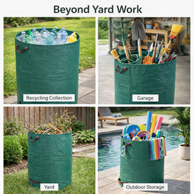 Gardzen foldable yard waste bags easy to transport and store.