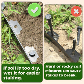 Gardzen garden fence and edging spikes offer versatile outdoor support.