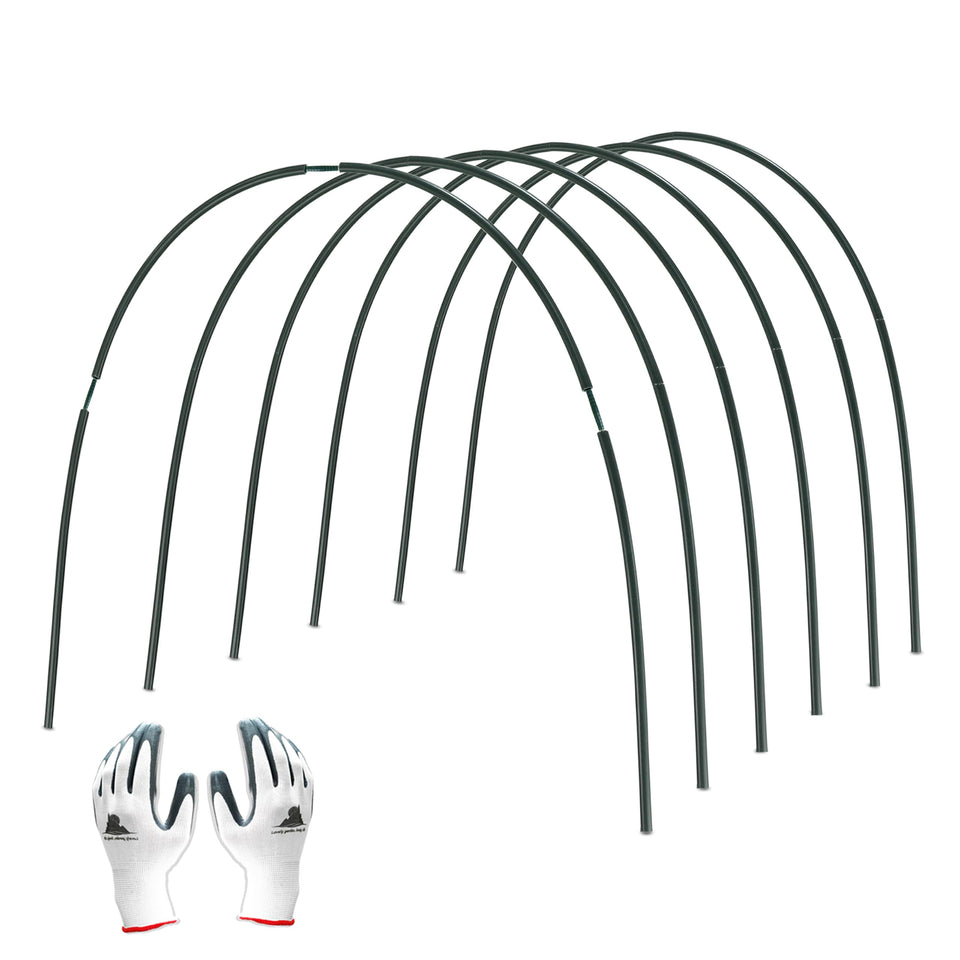 Gardzen garden hoops frame for raised beds enabling protective coverage.