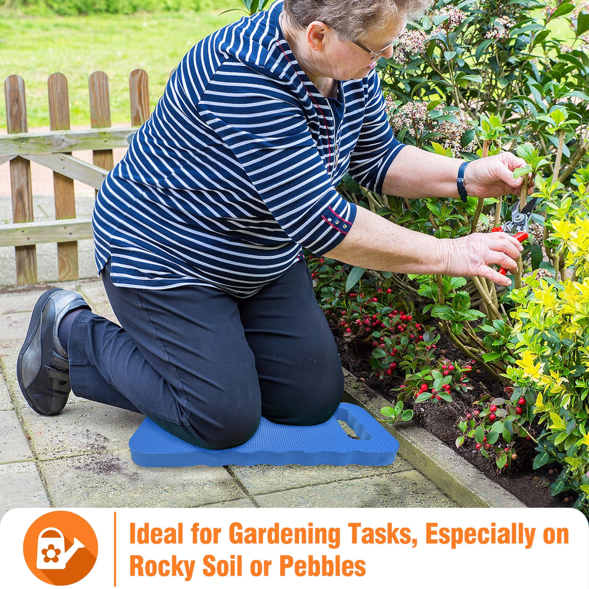 Gardzen kneeling pad stored by hanging for easy storage