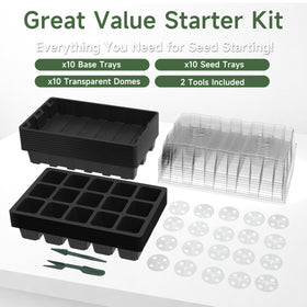 Gardzen kit stacks neatly for organized seed starting and compact storage.