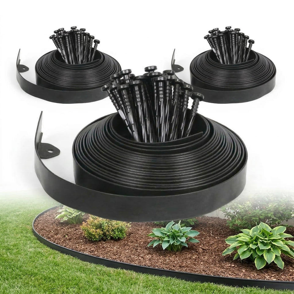 Gardzen landscape edging border defines a neat mulch bed edge for a clean look.