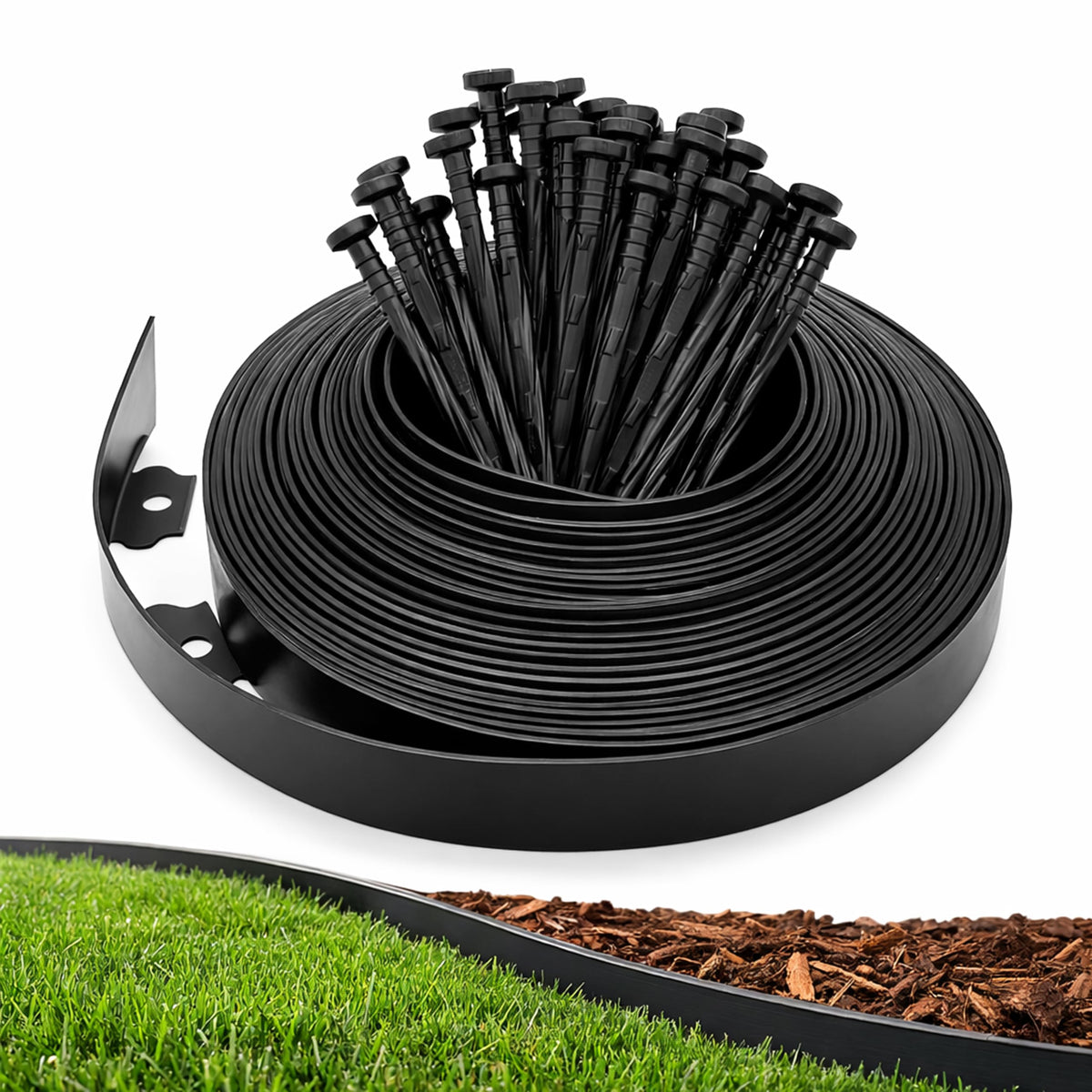 Gardzen landscape edging defines garden beds with clean, durable borders.