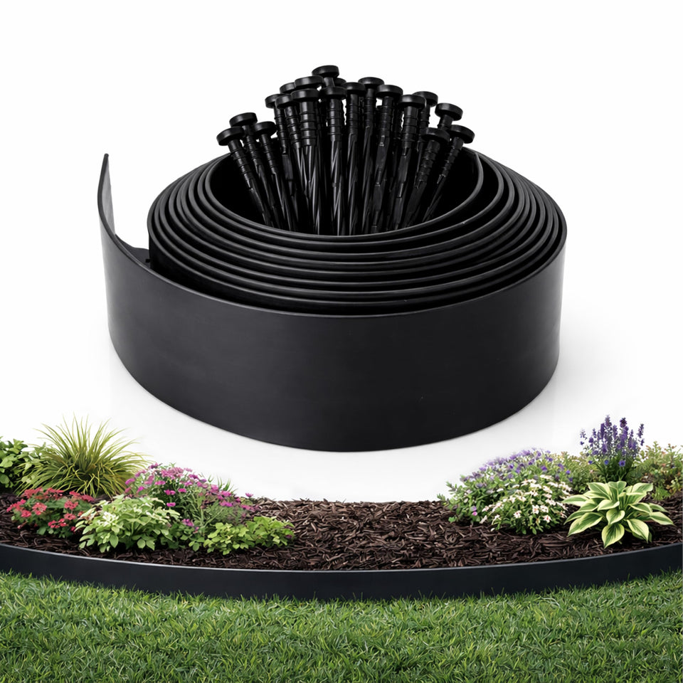 Gardzen landscape edging kit defines flower beds with a durable border.