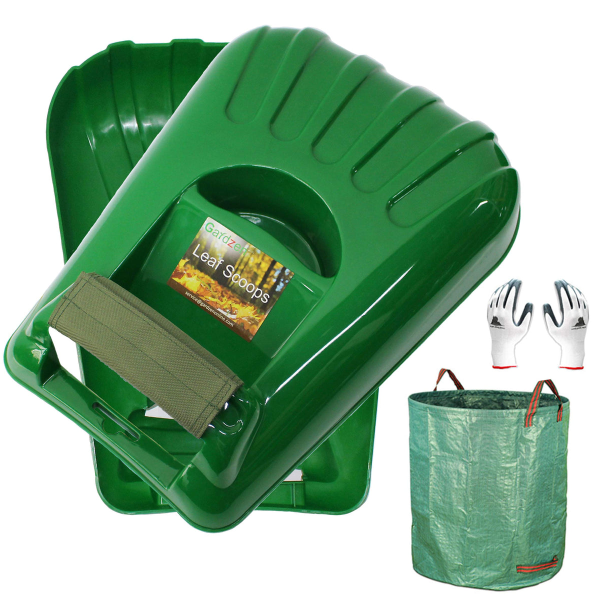Gardzen large leaf scoop hand rake with oversized claws for quick yard cleanup