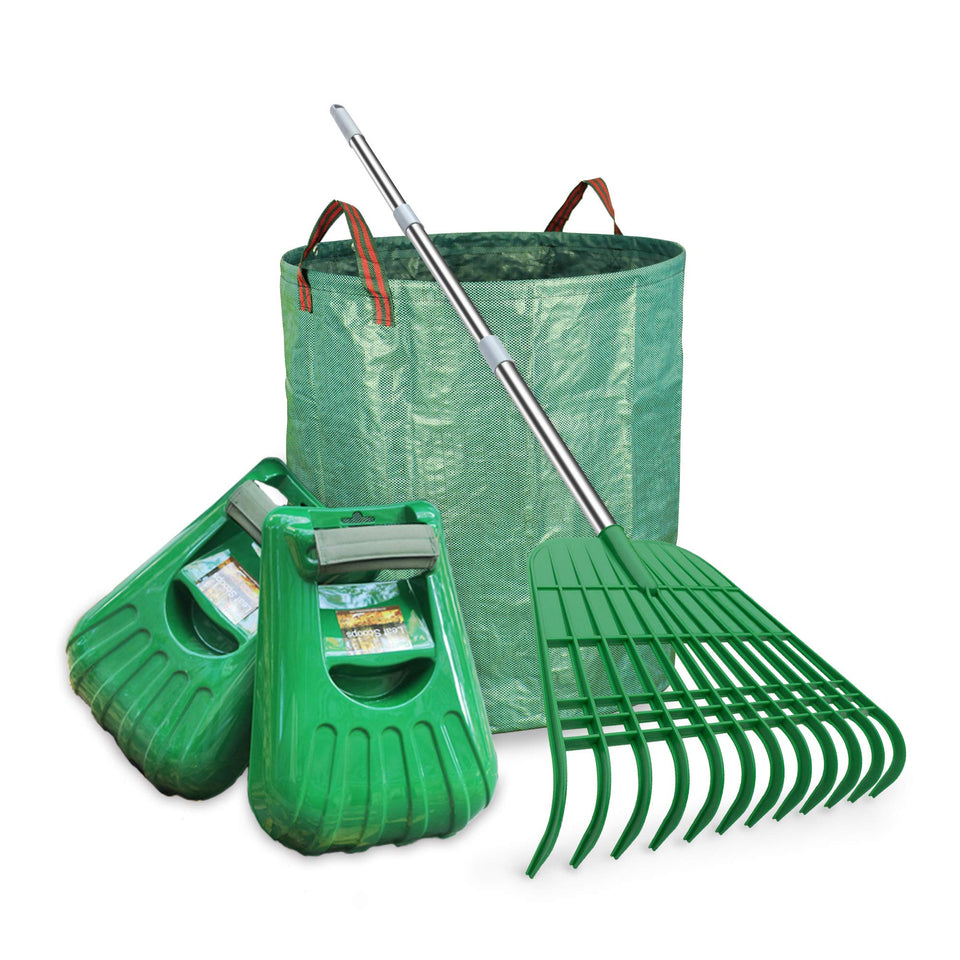 Gardzen large leaf scoop hand tool for quick yard debris collection