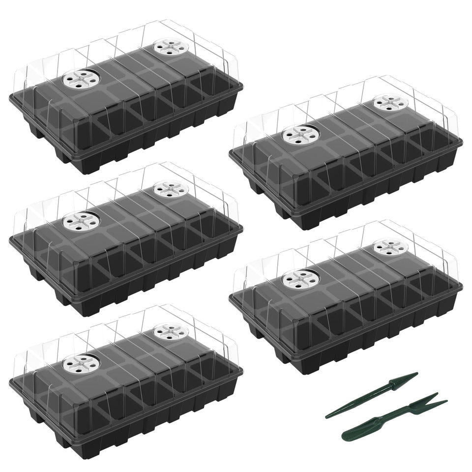 Gardzen seed starter kit with 75-cell trays for efficient germination