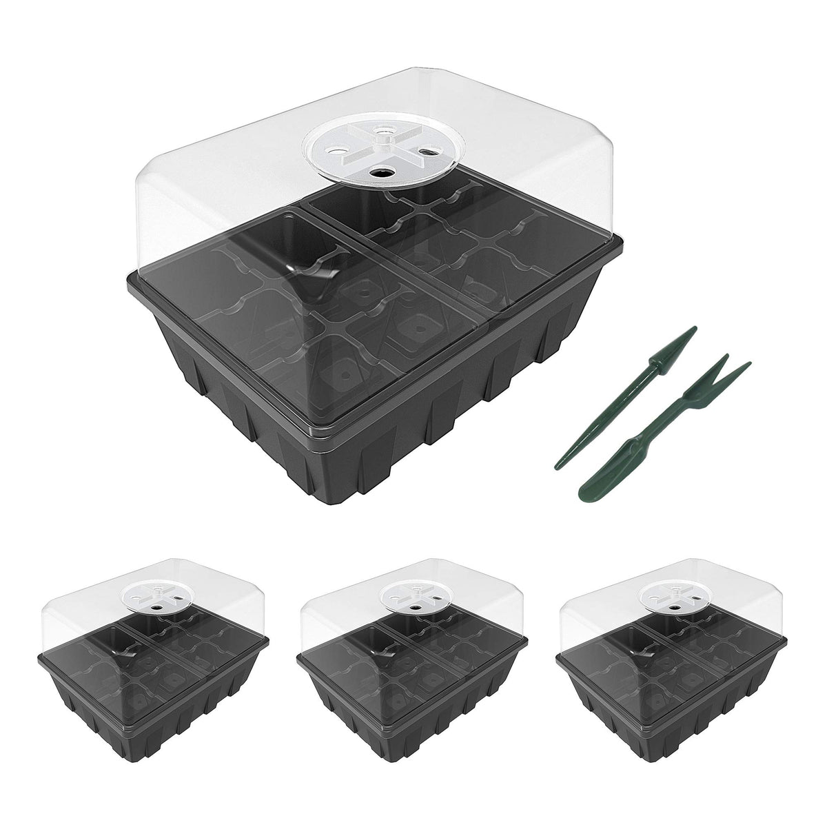 Gardzen seed-starter-tray-12-cell base for reliable germination monitoring.