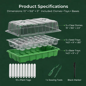 Gardzen seed starter tray with adjustable top vents for optimal airflow.
