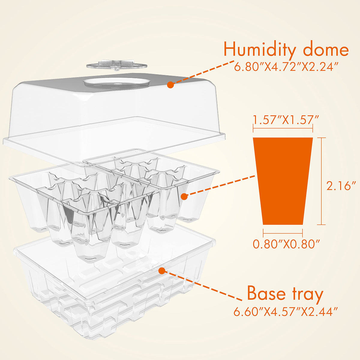 Gardzen vented humidity dome on seed starter tray maintains ideal moisture