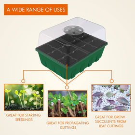 Gardzen seed tray 12-cell base shows compact, space-saving design for small gardens.