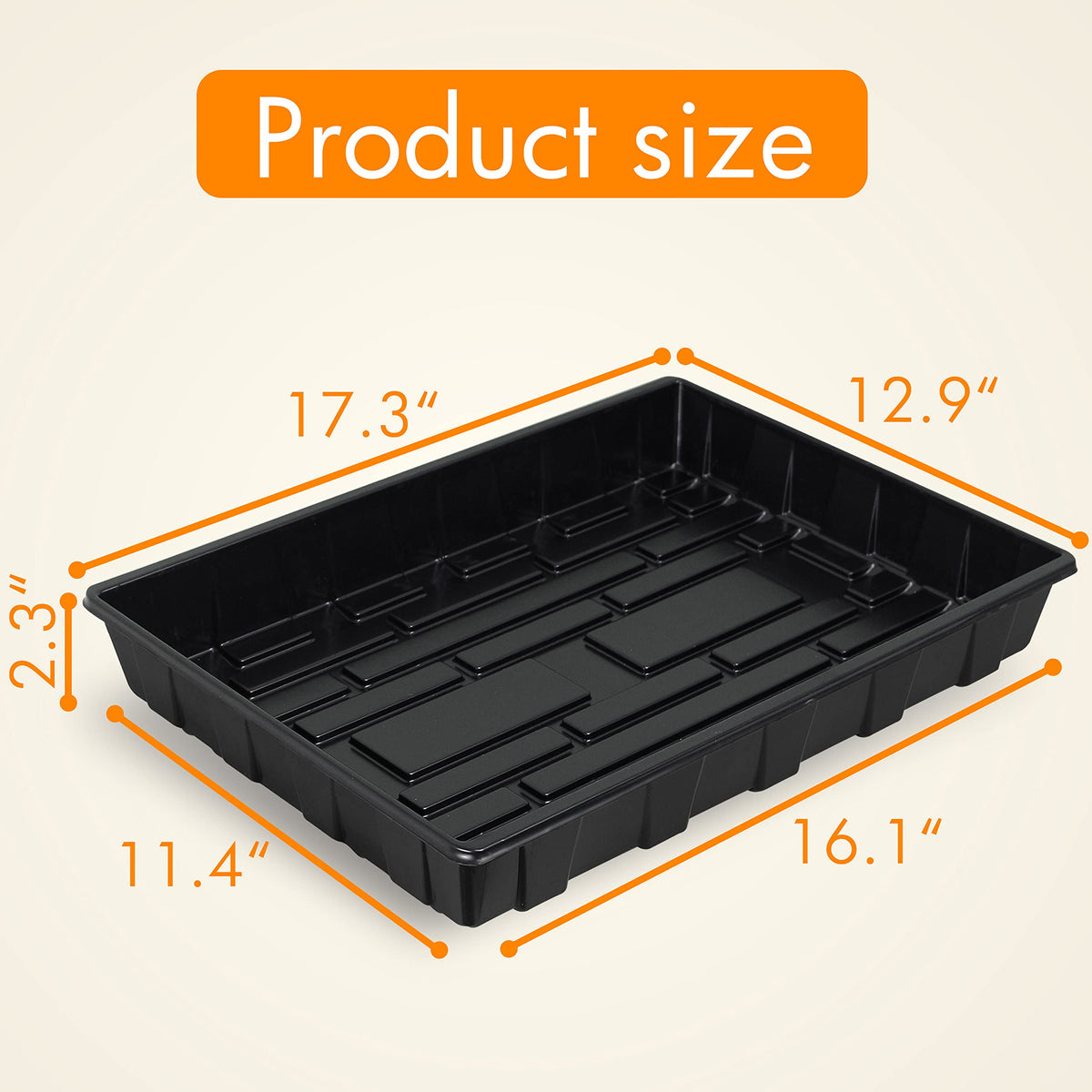 Gardzen seed trays with no drain holes for bottom watering and tidy growth spaces