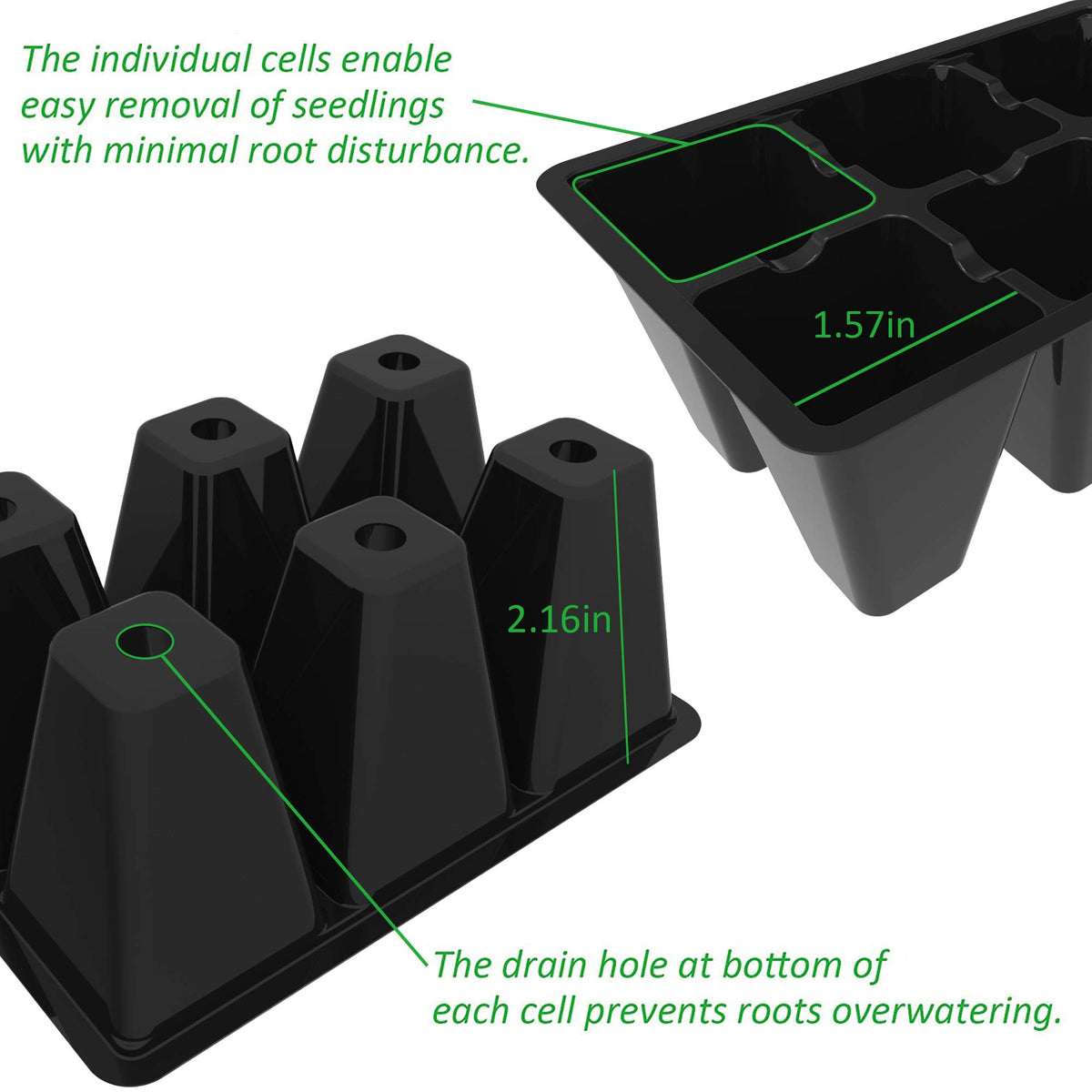 Gardzen seedling trays 30-pack top view, convenient starter system for many plants.