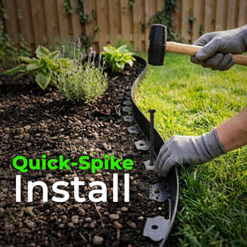 Gardzen spiral spikes securing the border for stable edging