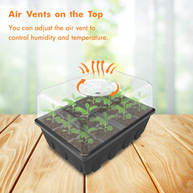 Gardzen-vented-humidity-dome adjustable airflow supports uniform growth.