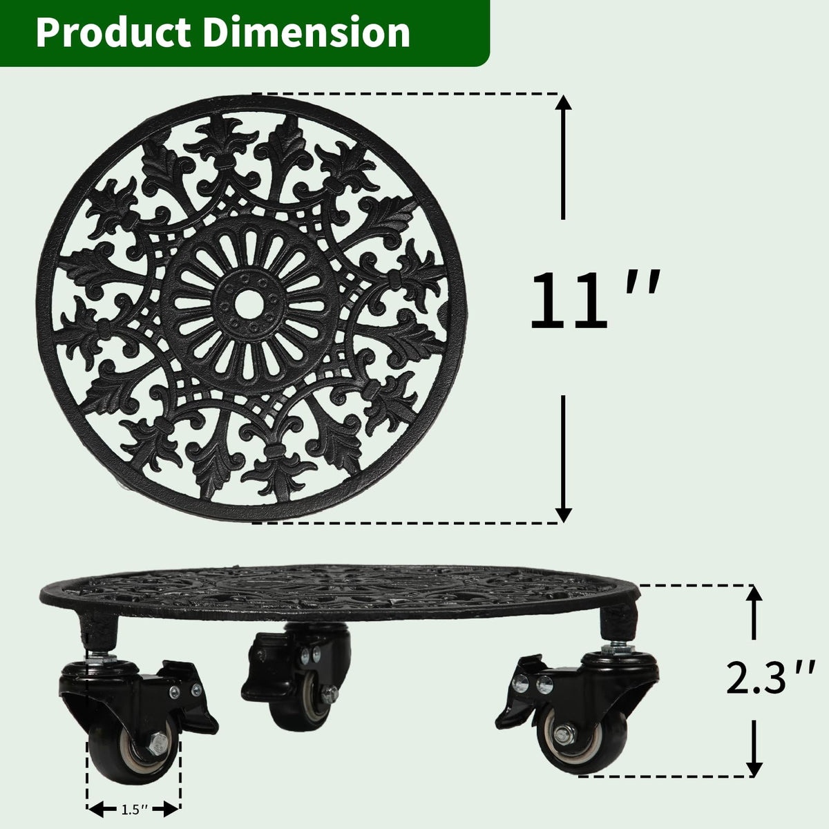 GARGENTOL rust-proof iron construction resists wear in wet conditions.