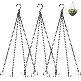 Garini 3-pack 23-inch hanging basket chain for sturdy plant and lantern suspensions.