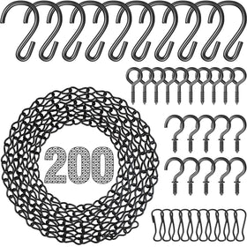 Garini hanging chain 200inch metal black for durable outdoor plant displays.